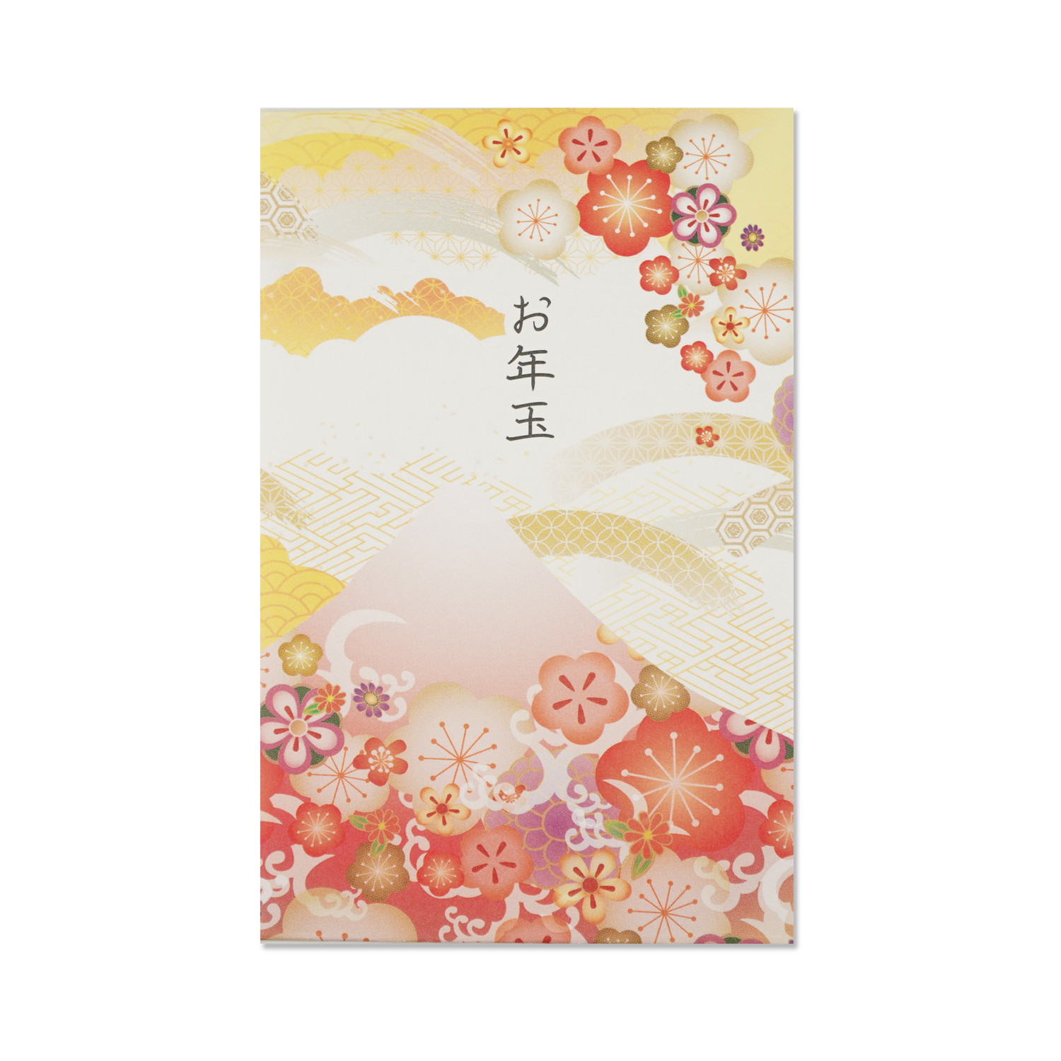 お年玉ポチ袋　紅梅富士｜pch-285