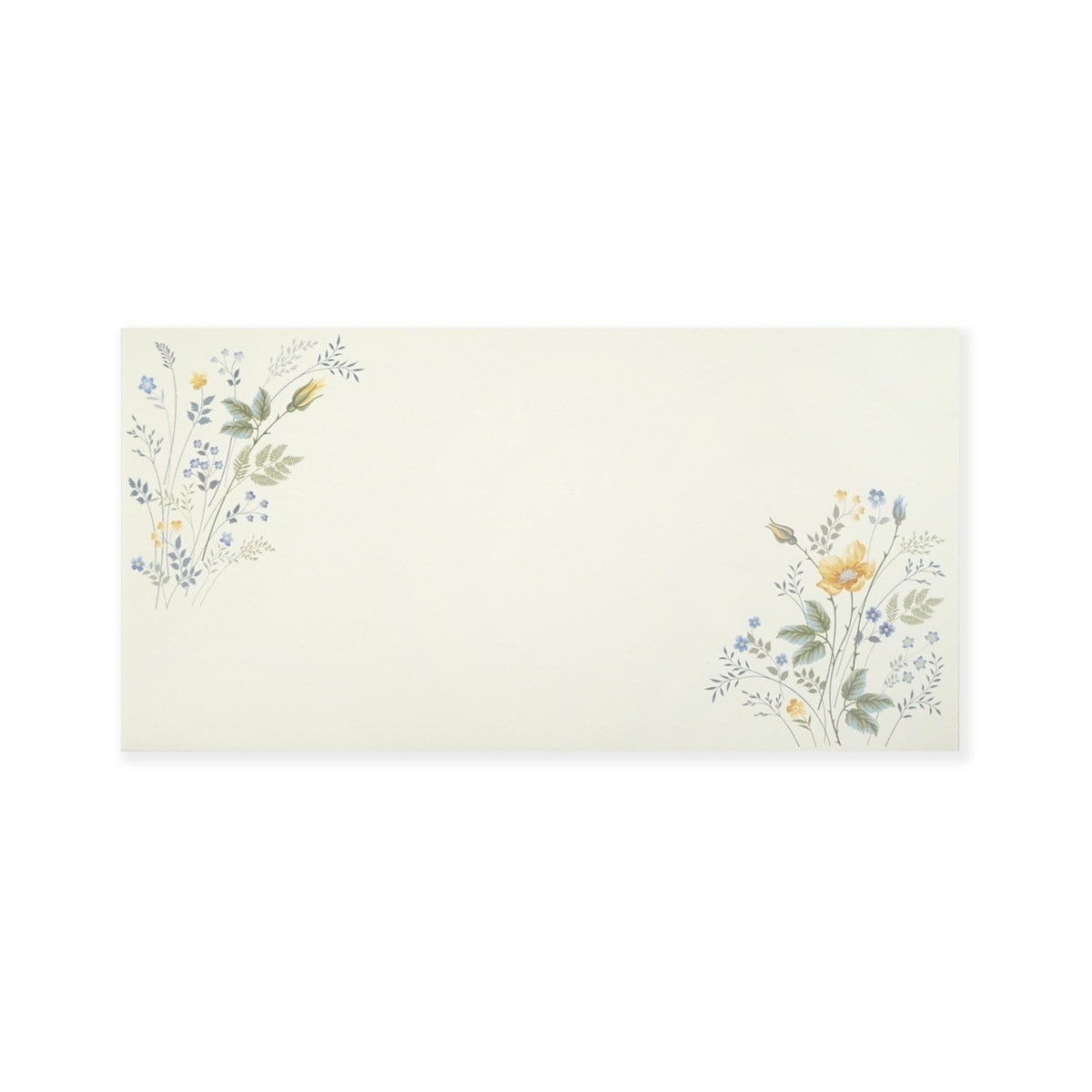 封筒　青と黄の小花｜ev-669