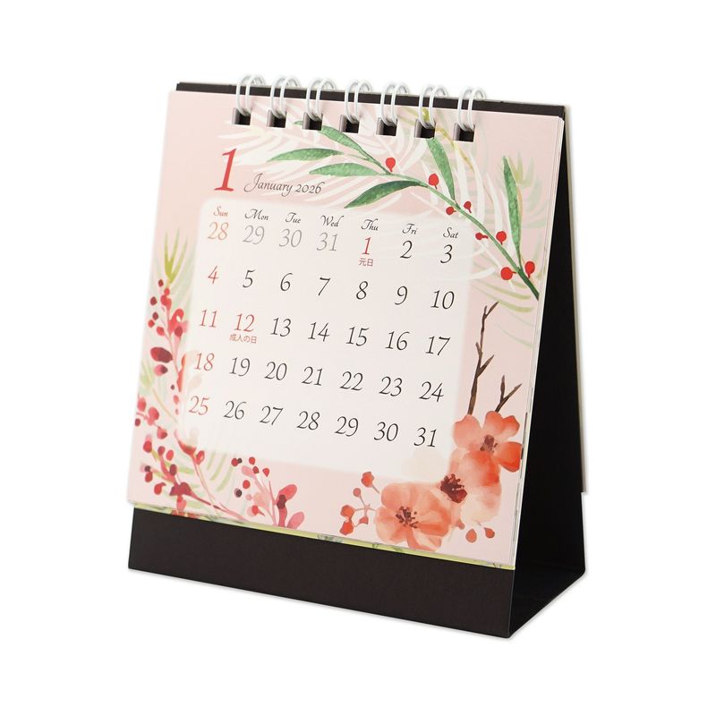2026カレンダーSS卓上1ヶ月 四季の花｜cal-219 | カレンダー・手帳