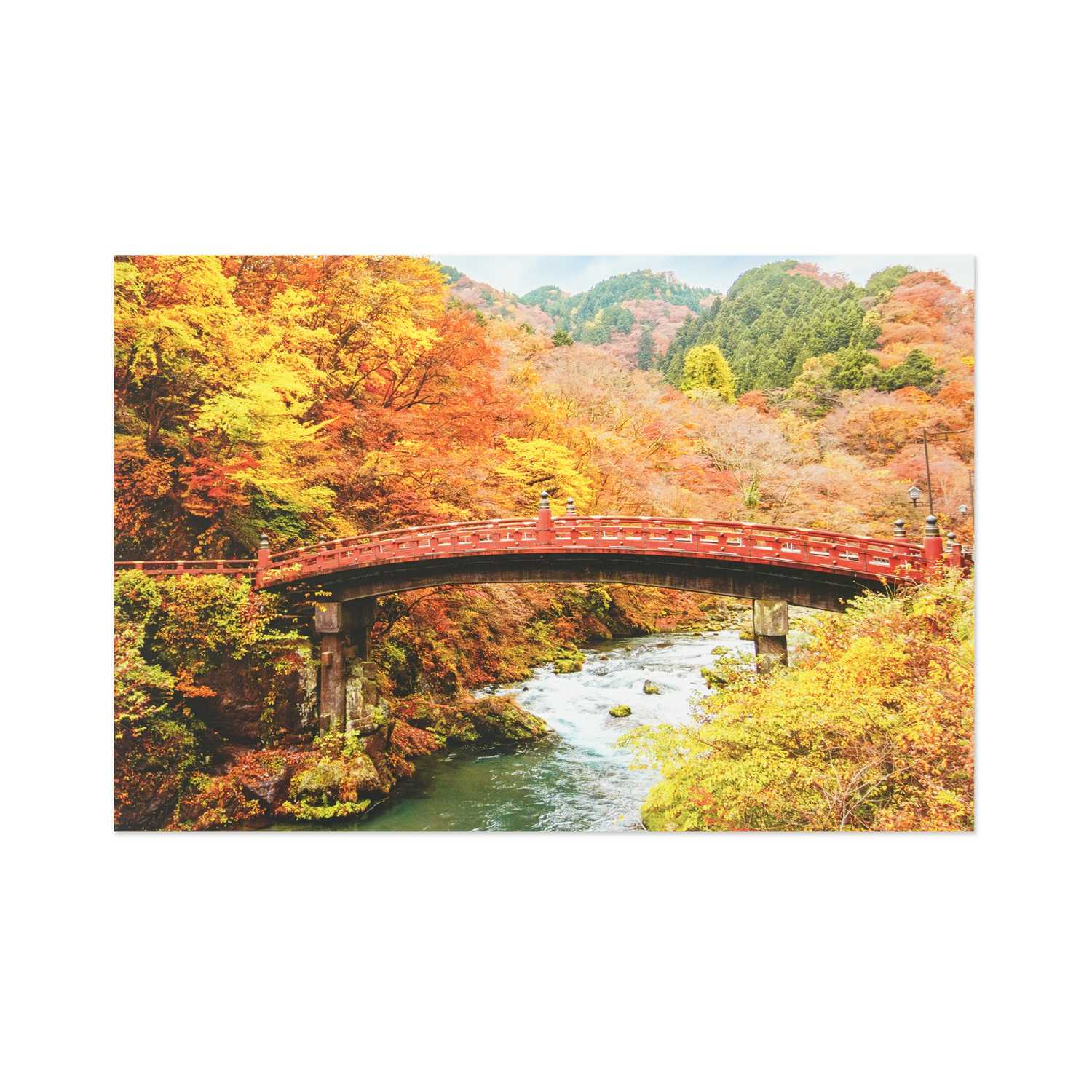 ポストカード　赤い橋と紅葉｜pcr-177