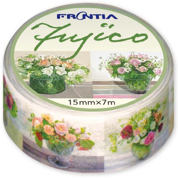 マスキングテープ Fujico 背景のある花瓶の花｜msk-004 | 雑貨・その他