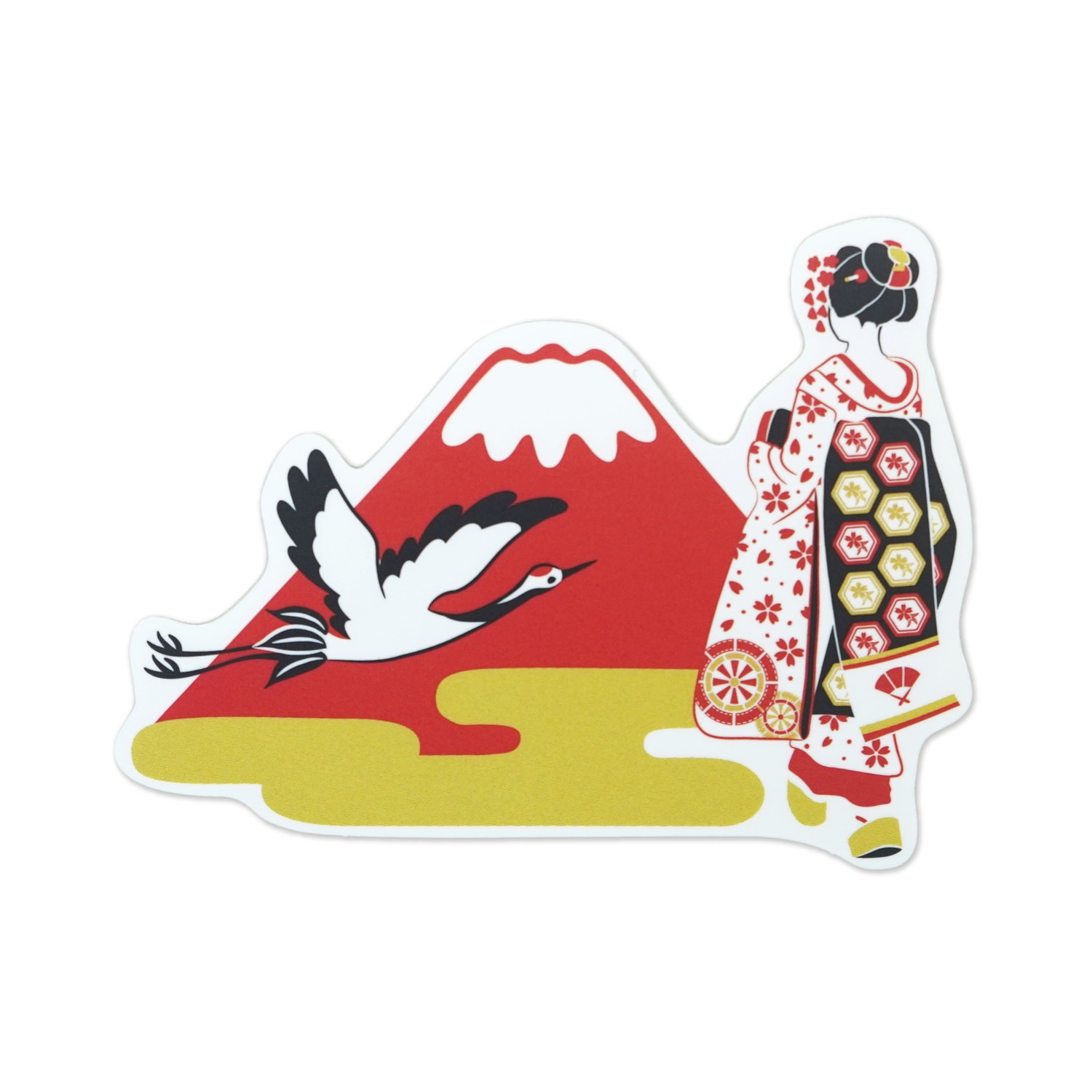 Jスマホステッカー 舞妓と富士山と鶴｜sl-248 | 雑貨・その他