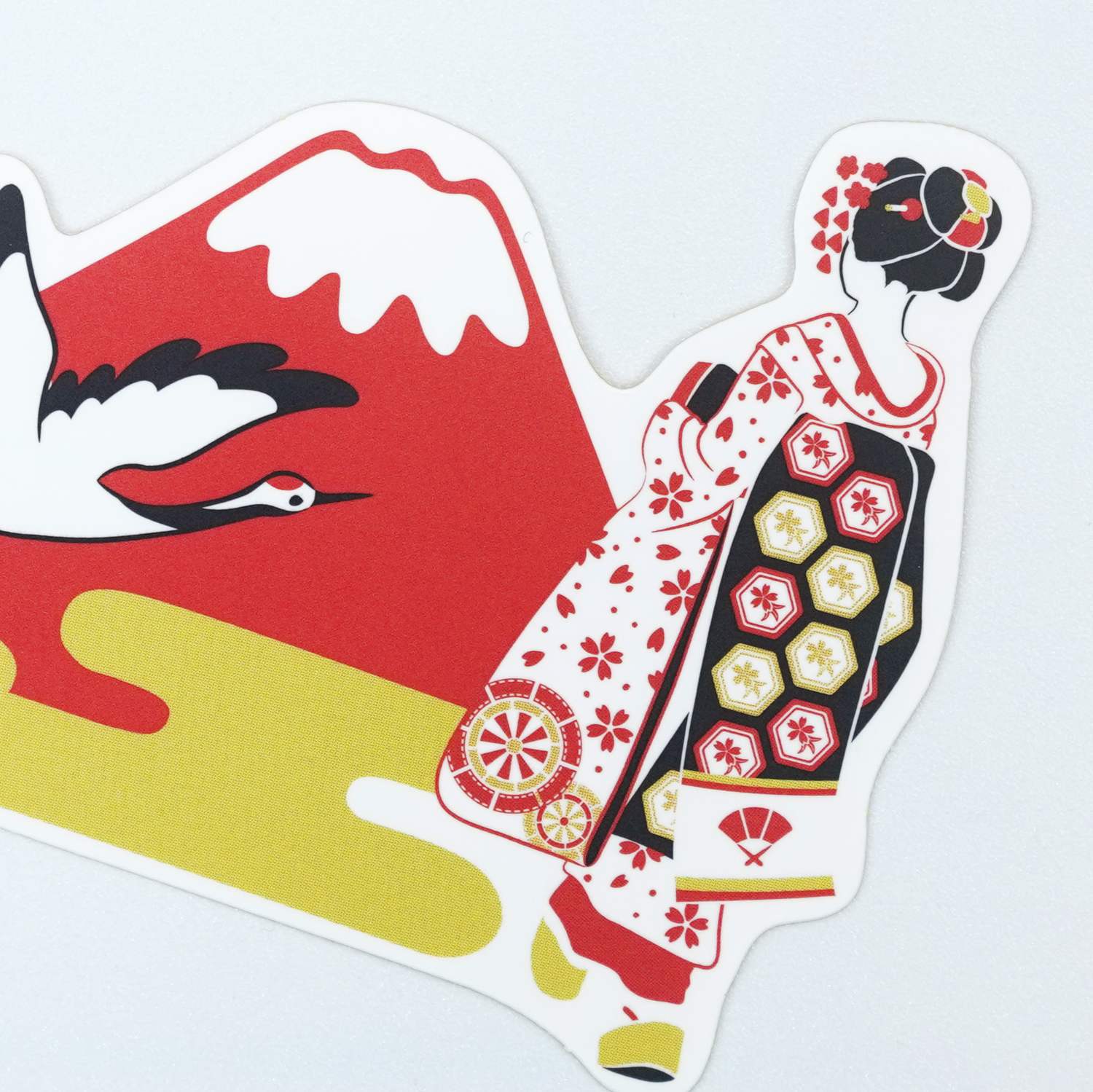 東京都立大学 新シンボルマーク ステッカーシート 50周年記念 Jスマホステッカー 舞妓と富士山と鶴｜sl-248 | 雑貨・その他