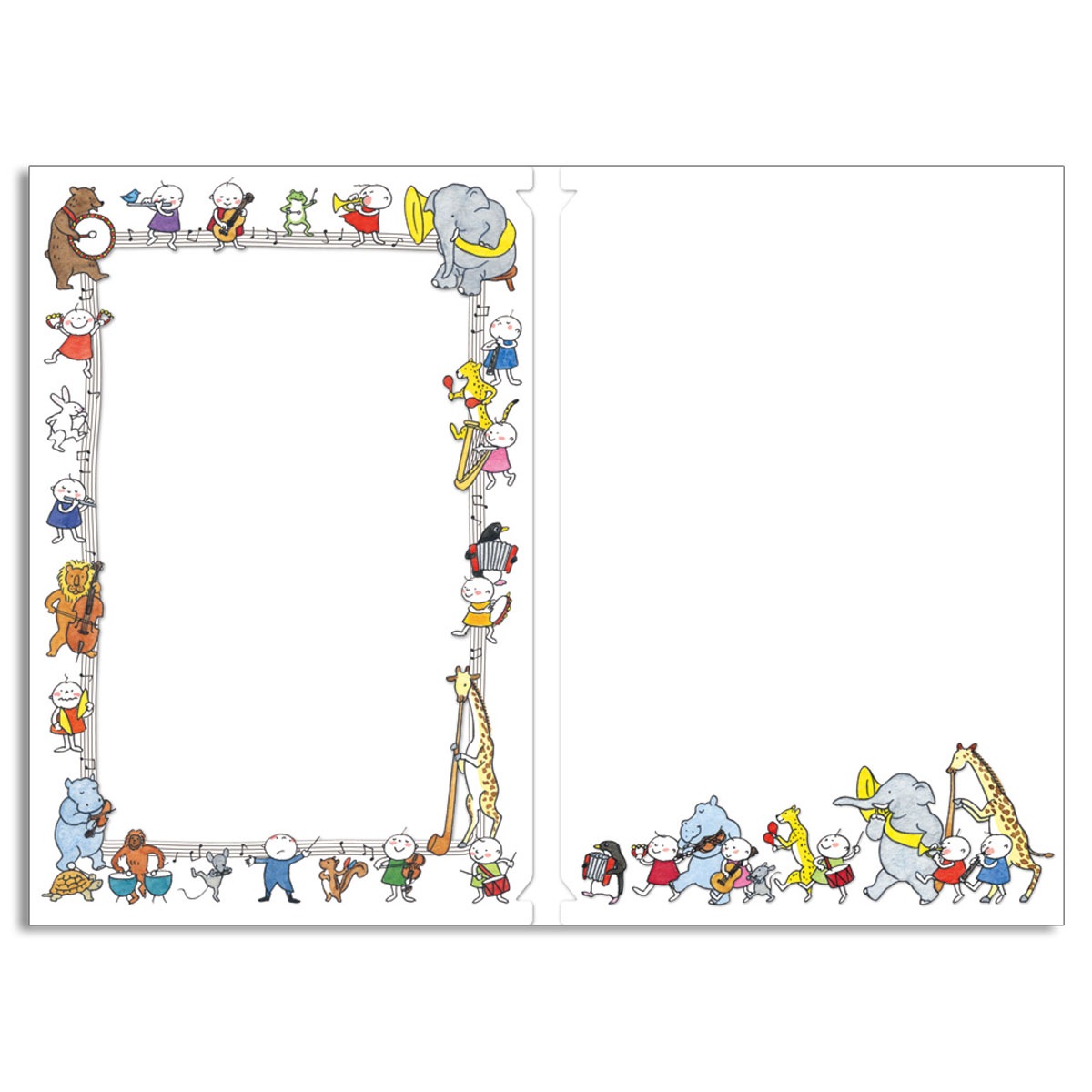 フォトフォルダーカード Quu 動物の音楽隊 Cd 362 手紙 カード クリアフォトフォルダーカード フロンティア公式オンラインショップ