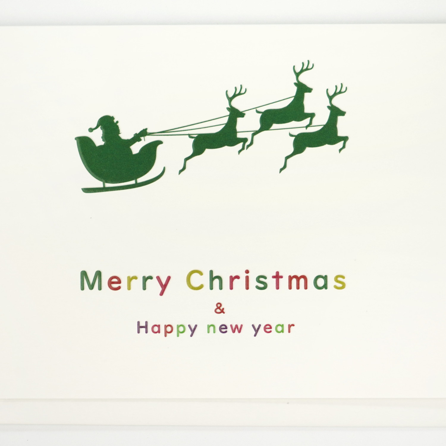 ぷっくりクリスマスカード サンタシルエット｜xcd-315 | 新商品