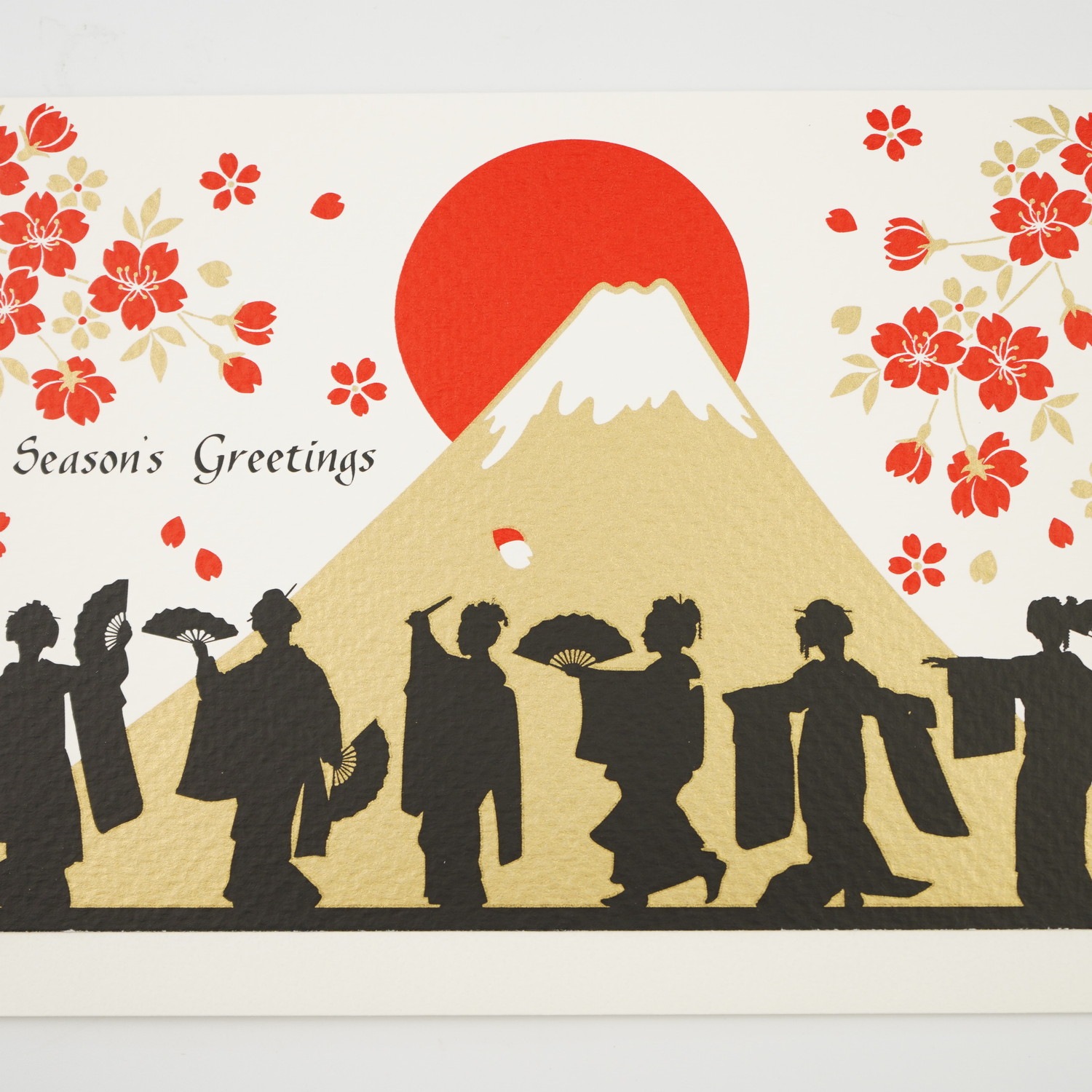 シルククリスマスカード 舞妓さんと富士山｜jxcd-121 | 手紙・カード