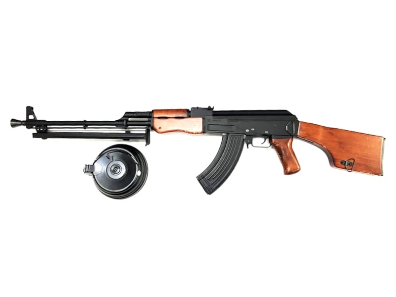 中古品 フルメタル、木製ストック電動ガン CYMA RPK ショップカスタム品 CYMA] RPK-74 フルメタル リアルウッド ストックカスタム マウント付