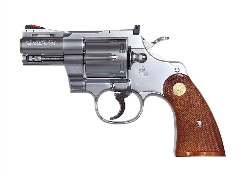 タナカ モデルガン Colt Python .357Magnum 2.5inch “R-model” Stainless Finish ...