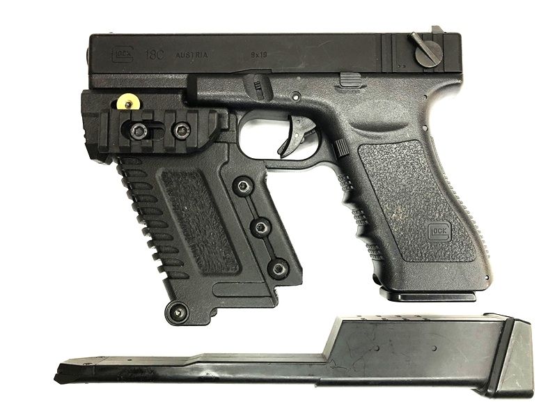 動作確認済み 電動グロック18c ロングマガジン セット CYMA 製 電動ハンドガン G18C対応 100連 ロングマガジン 樹脂 CY