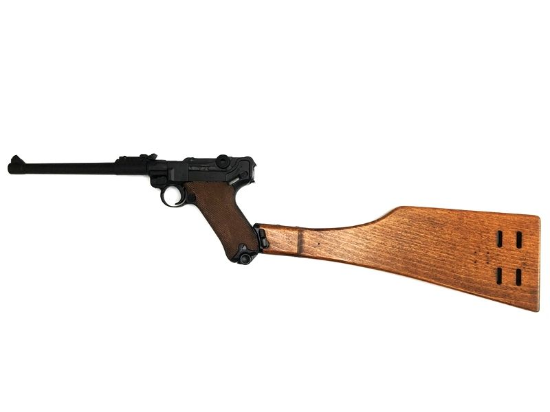 タナカワークス製ルガー P08ブローバック　ルガーP08用の木製ストックセット 特選中古品】ガスブローバック タナカワークス ルガーP08 DWM 8インチ