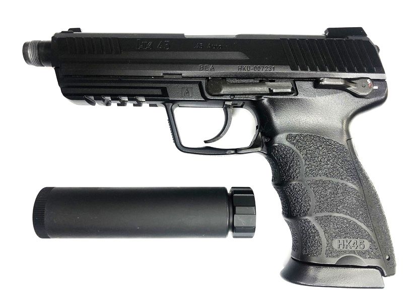 【中古美品】HK45タクティカル ブラック サプレッサー付属 【箱無し】 特選中古品】ガスブローバック 東京マルイ HK45 タクティカル ブラック