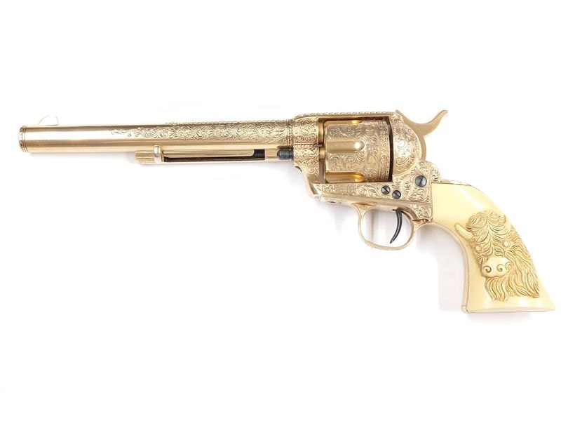 フランクリンミント コルト .45 ピースメーカー 純銀 純金 アートフレーム 特選中古品】ダミーカート式金属モデルガン マルシン/フランクリン