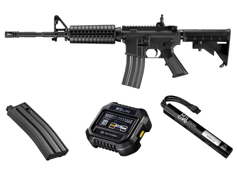 東京マルイ 電動ガン エボルト EVOLT M4A1 カービン　4点セット お得なセット！]東京マルイ 電動ガン EVOLT M4A1カービン スターター