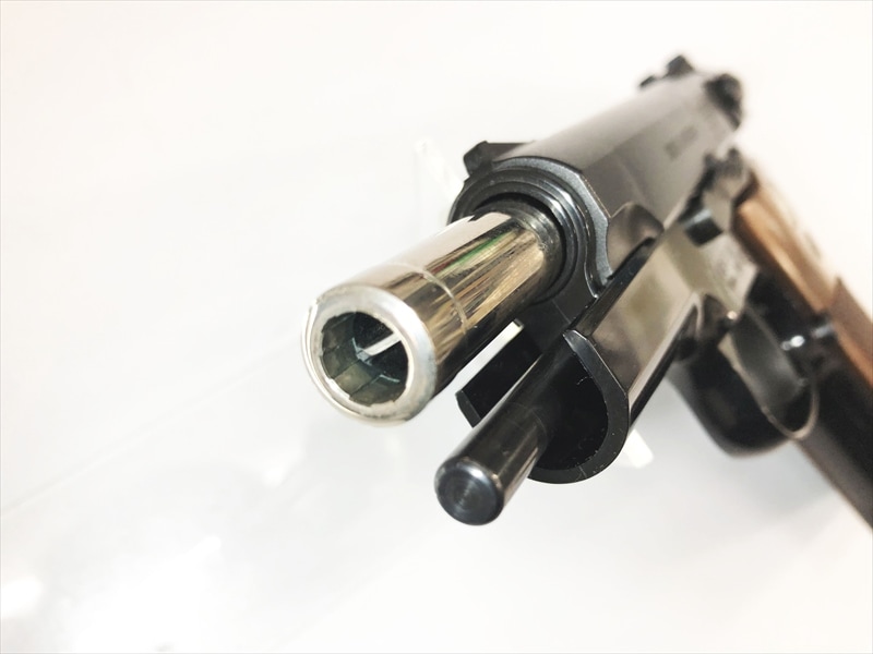 MGC S&W M-39-2ジャンク中古品　木製グリップ付ABS樹脂製 合法品 MGC] S&W M39 モデルガン オープン仕様 (中古)｜エアガン.jp