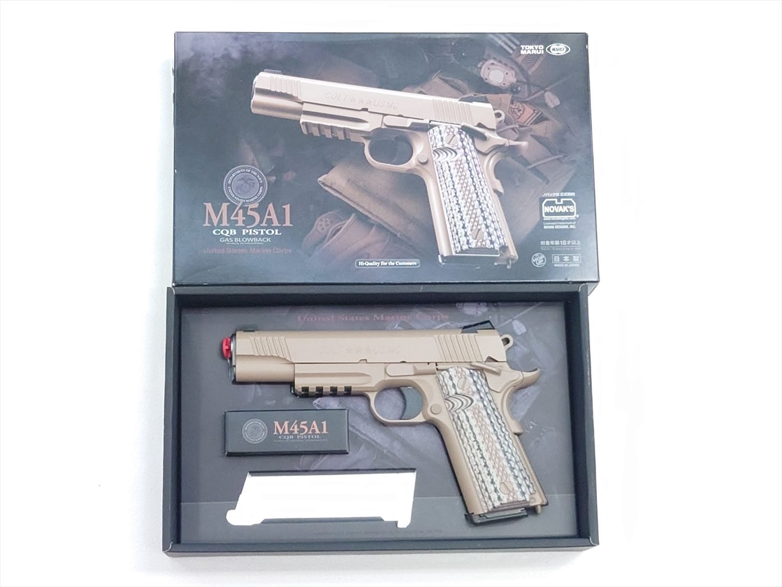 特選中古品】ガスブローバック 東京マルイ USMC M45A1 CQBピストル FDE