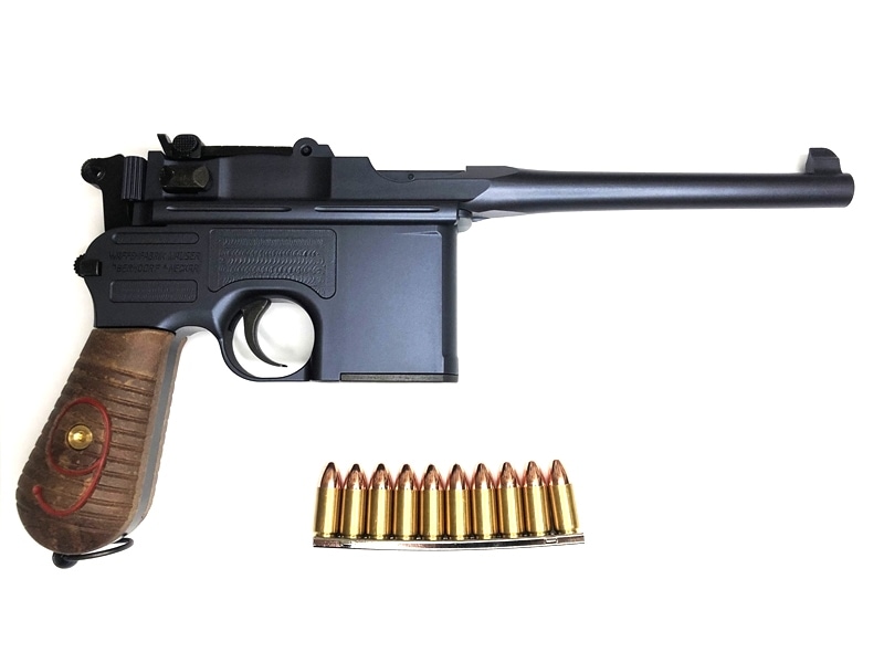 特選中古品】ダミーカートモデルガン Action モーゼルC96 レッド9 HW