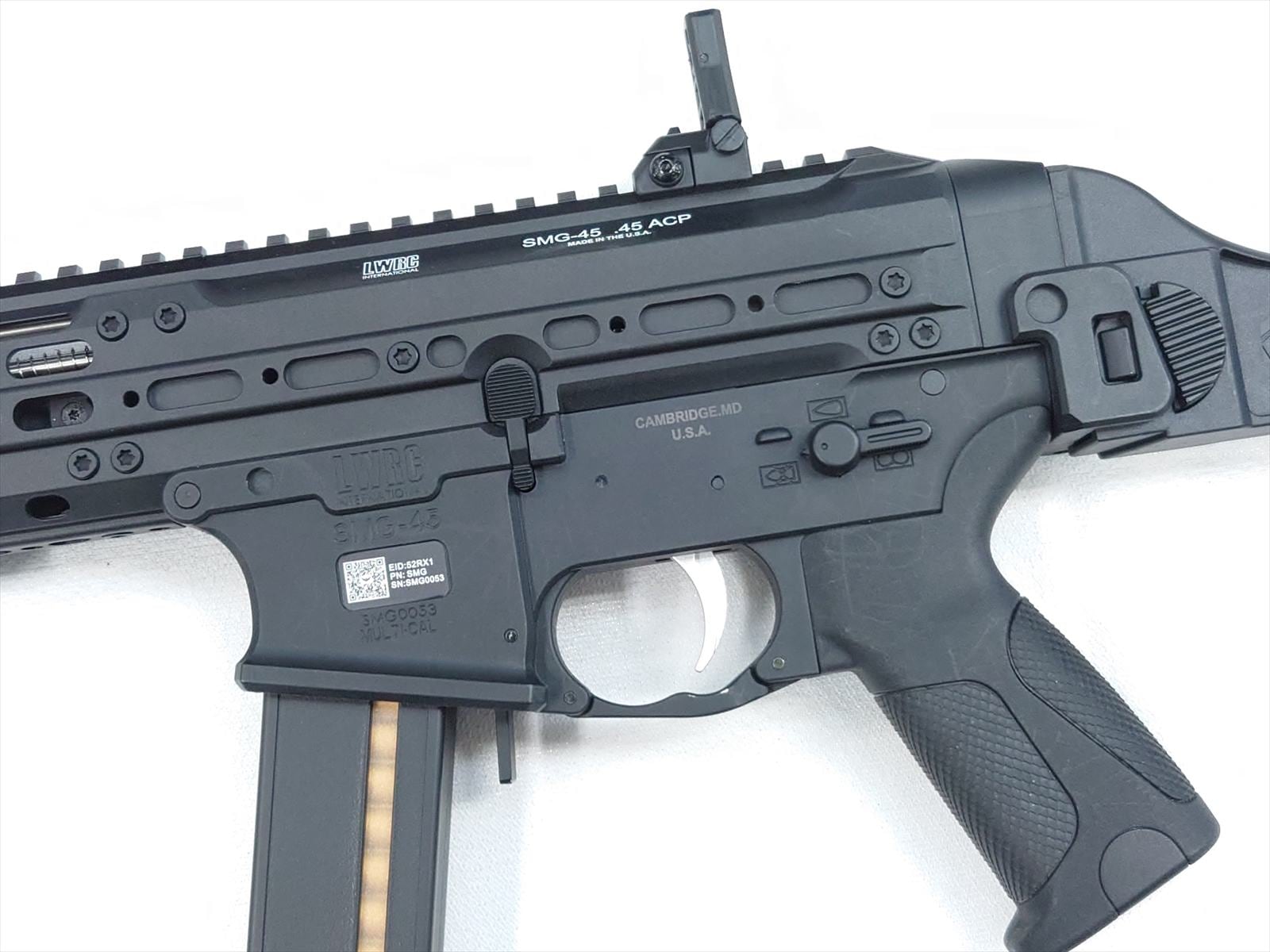 お買い得!!免活ガンガンセット(105) 特選中古品】電動ガン DoubleEagle LWRCI SMG-45 AEG 電子トリガー内蔵