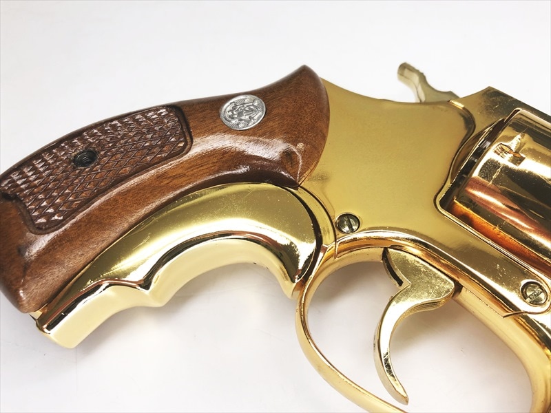 コクサイ　M36 チーフスペシャル　24Kメッキ　未発火　美品 KOKUSAIコクサイ S&W M36チーフスペシャル 24k金メッキ SMG刻印 金属