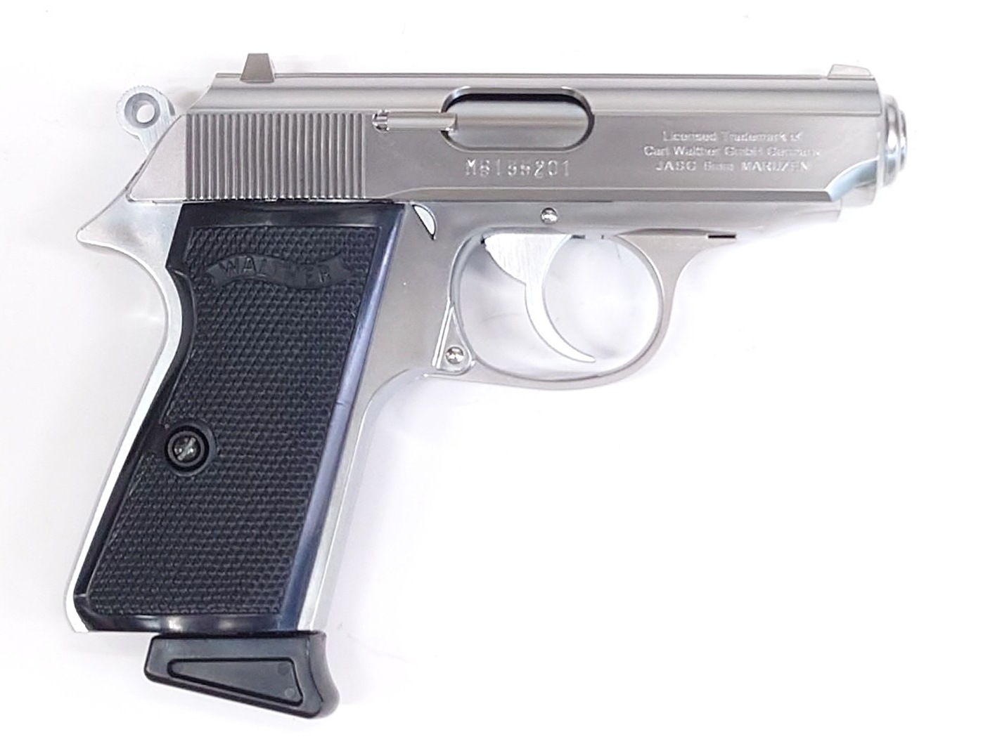 特選中古品】ガスブローバック マルゼン ワルサーPPK/S ステンレス