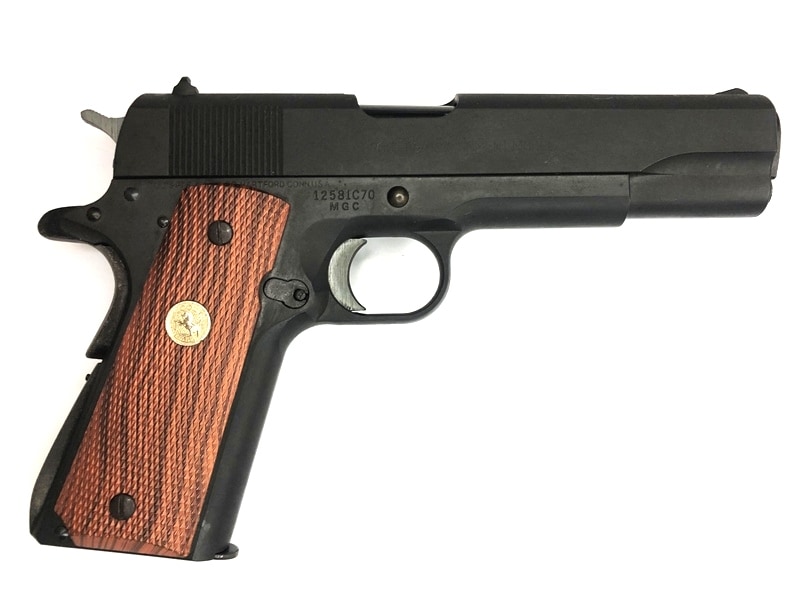MGC HW樹脂製モデルガン GM5 コルト ガバメント 木グリ付き 特選中古品】発火モデルガン MGC GM5 コルトガバメント Mk.IV