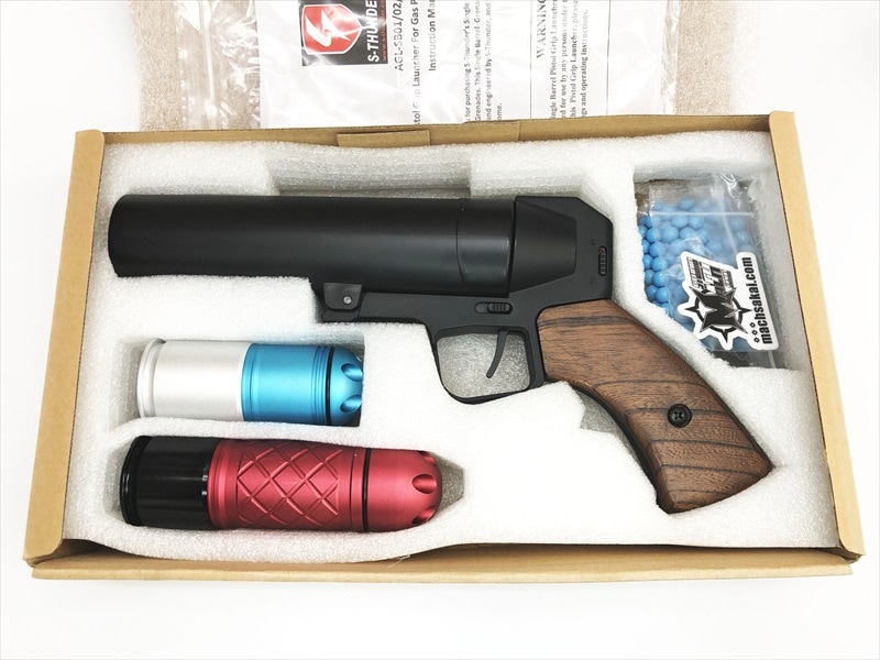 特選中古品】S-THUNDER ピストルグレネードランチャー ABS 木製