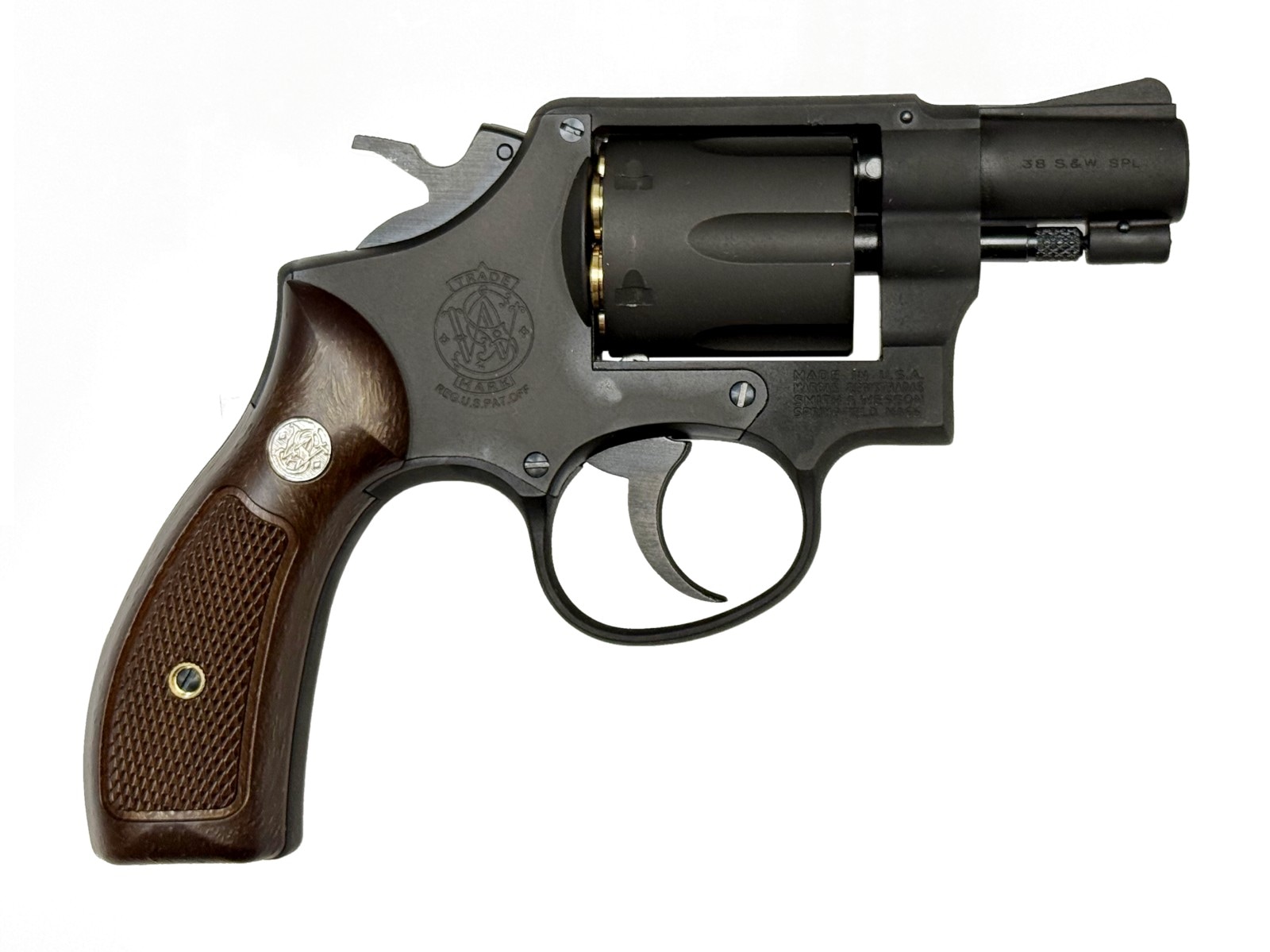 マルシン 6mmBBガスガン M10 2インチ ブラックHW 木目調プラグリップ