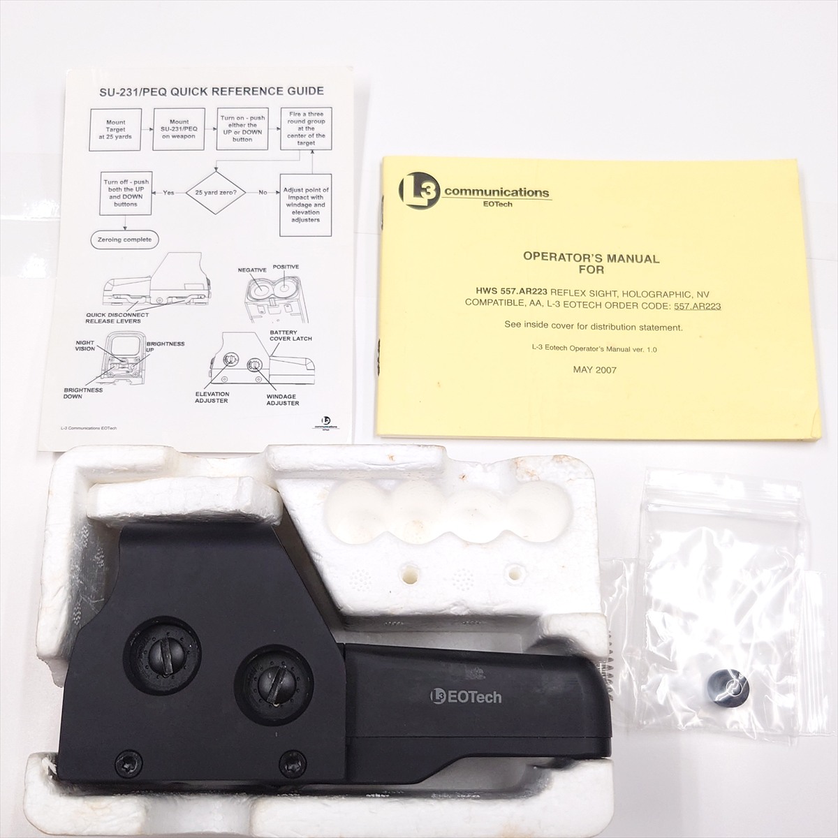 特選中古品】実物 EOtech HWS 557 ホロサイト ※訳アリ 9950