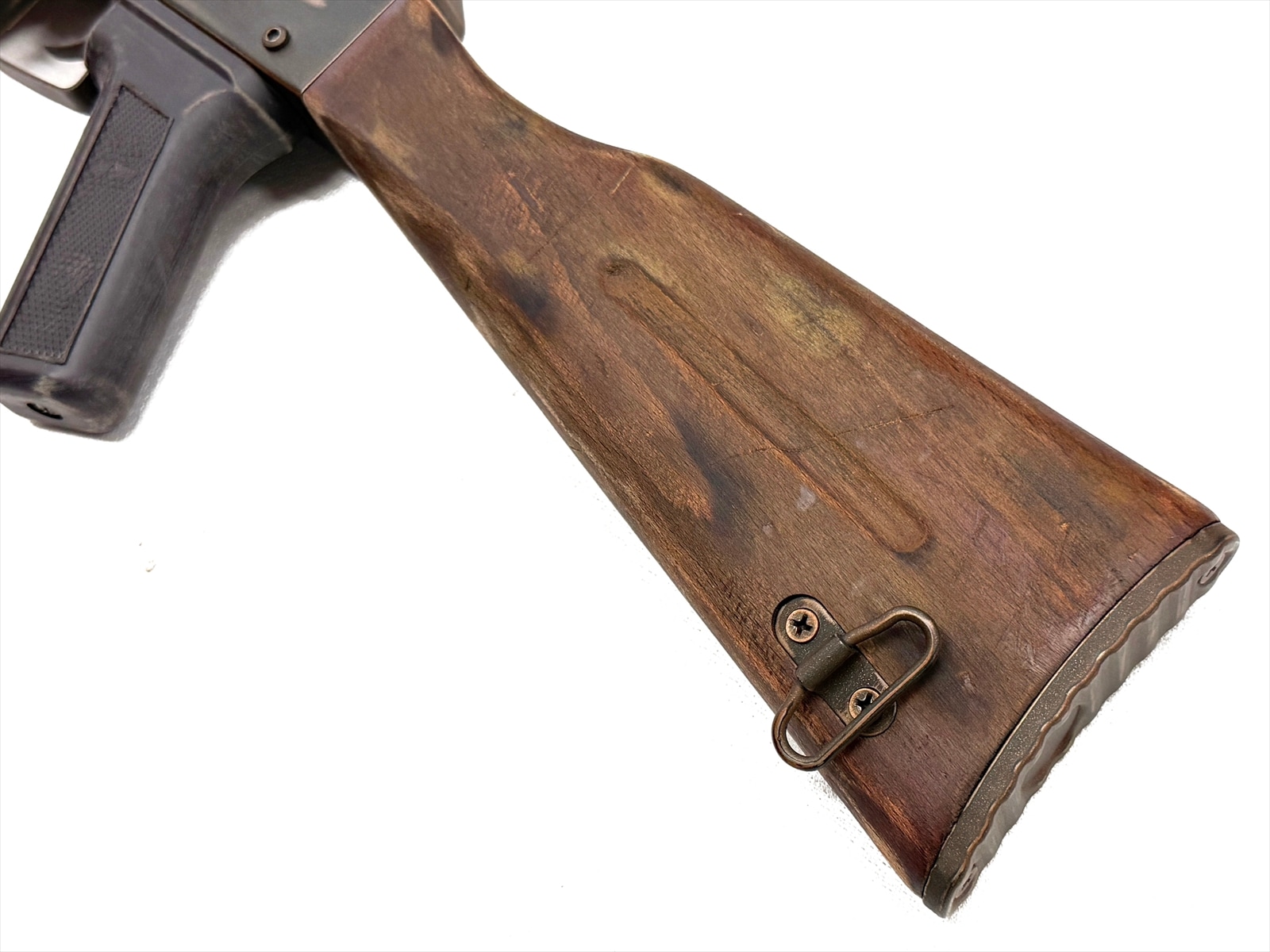 マック堺レビュー品】APS JAPAN 電動ガン Real Wood AK74 Battle Worn