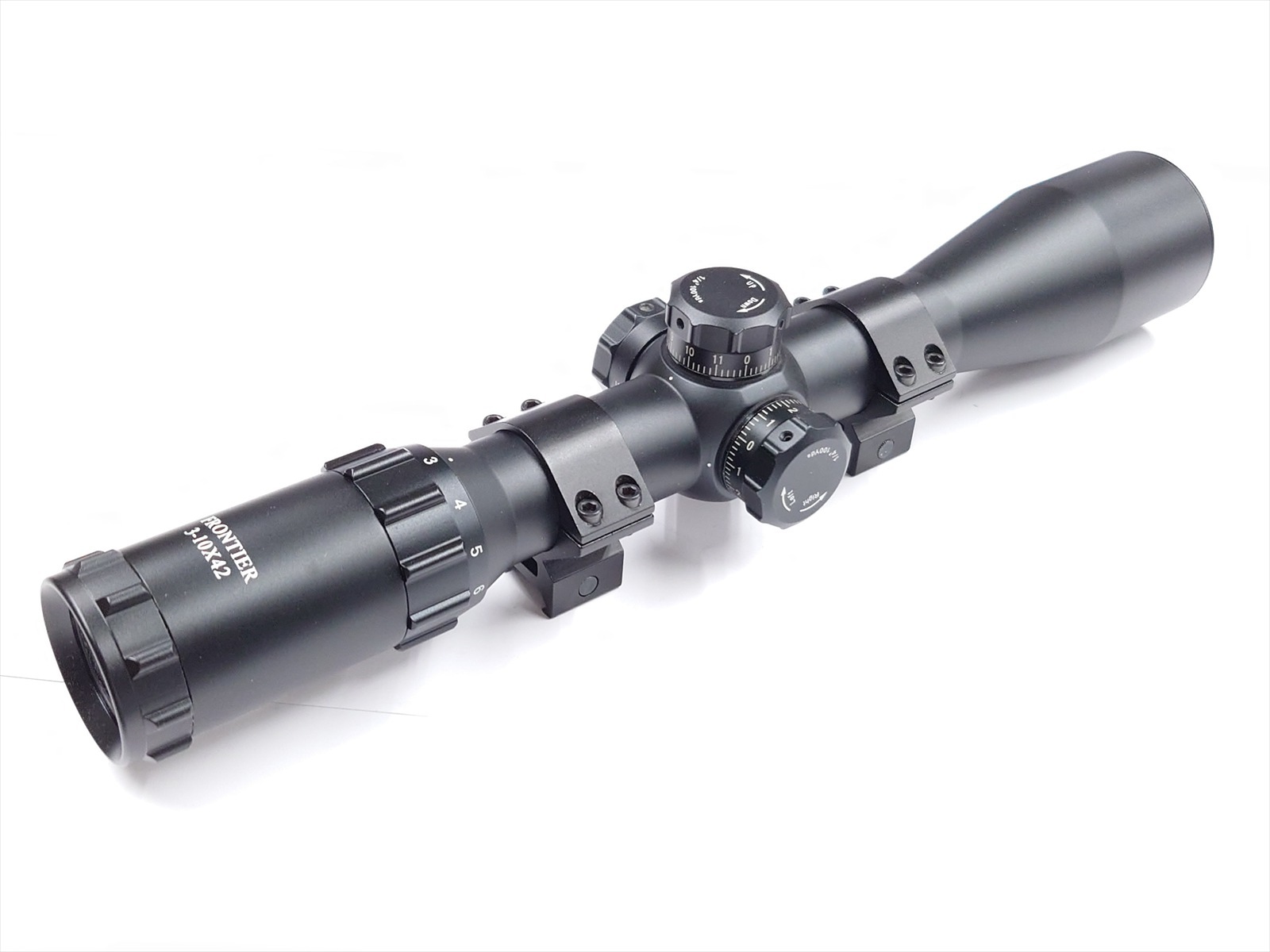 特選中古品】フロンティア 3-10×42 ミルドットレティクルサイド