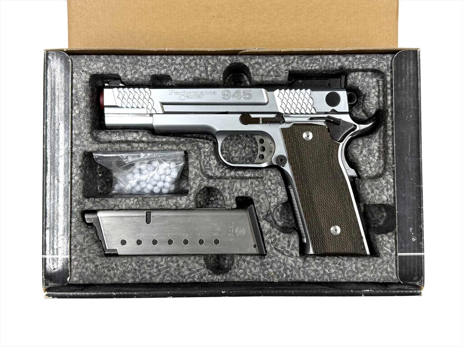 特選中古品】ガスブローバック KSC S&W M945 スケイルドシルバー ABS