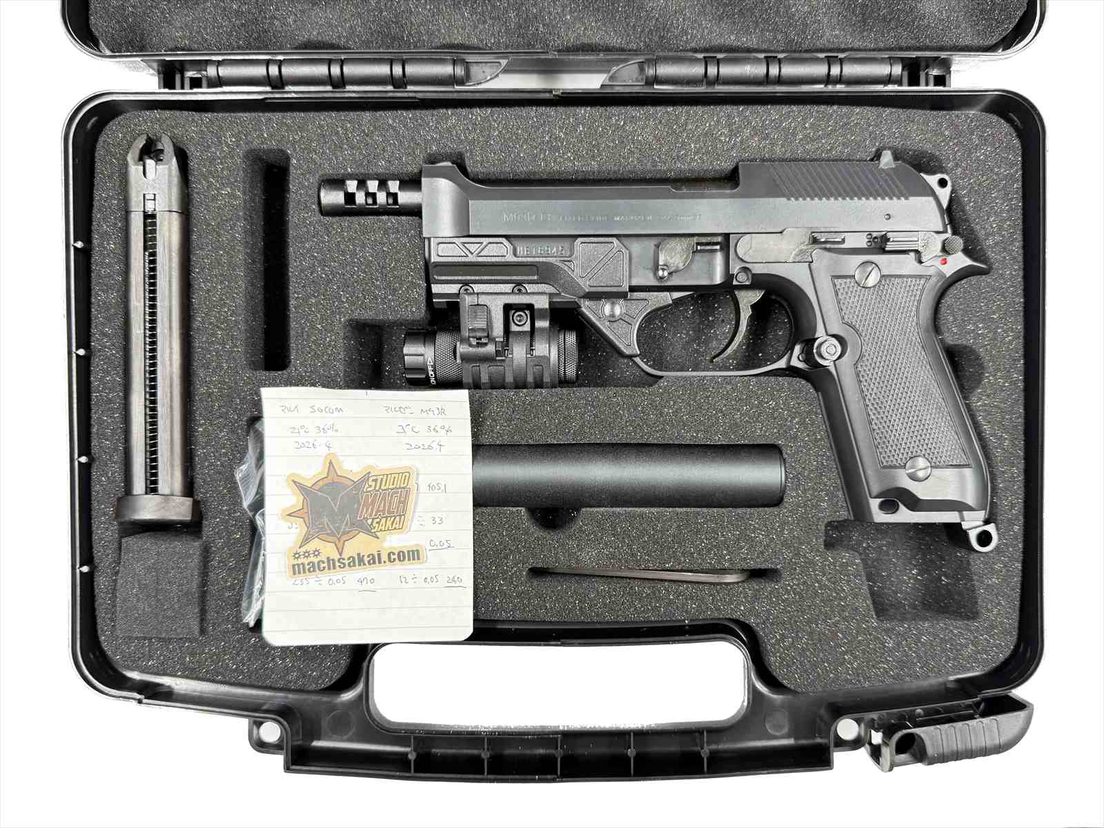 マック堺レビュー品】マルゼン CO2固定スライドガスガン M93R-FS