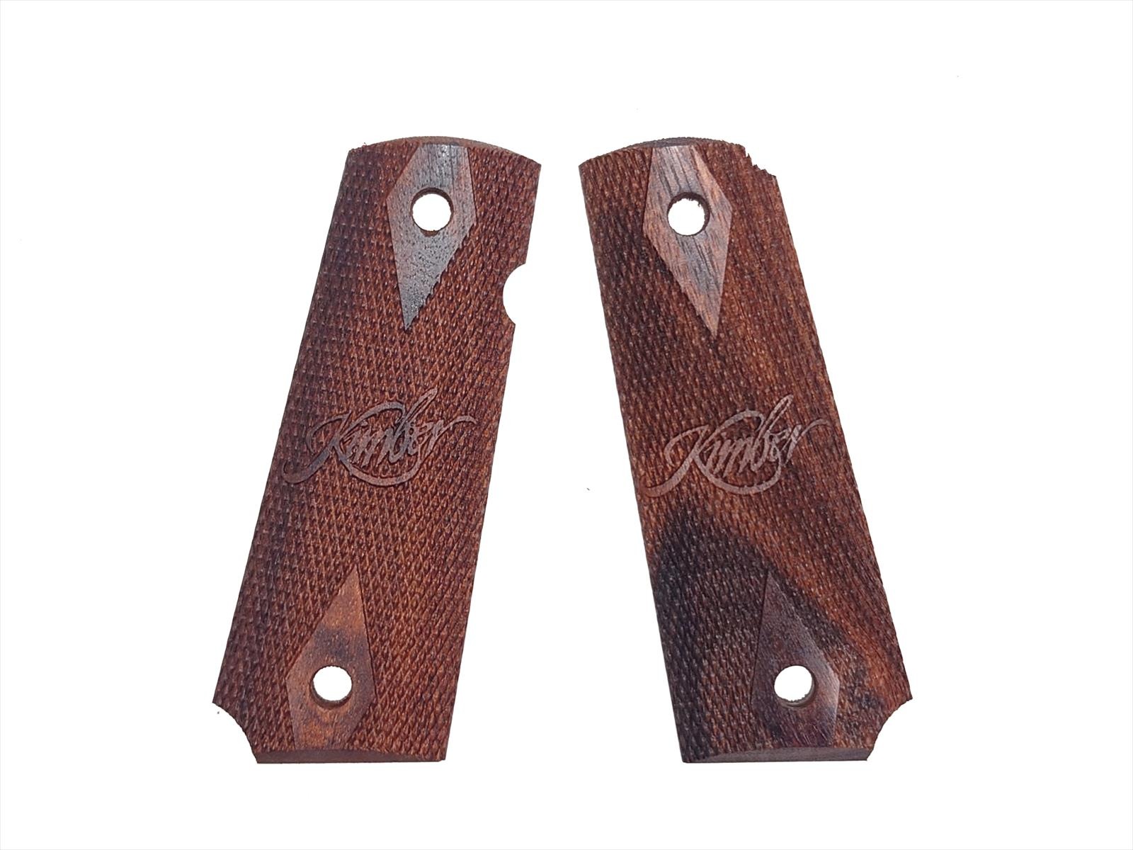 CAW 各社M1911ガバメント用 ウエイト入り木製グリップ ウォルナット