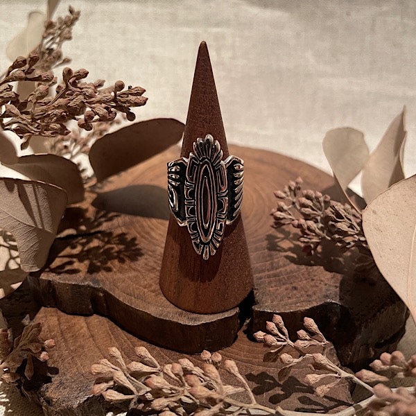 インディアンジュエリー、オーバーレイリング、シルバーリング