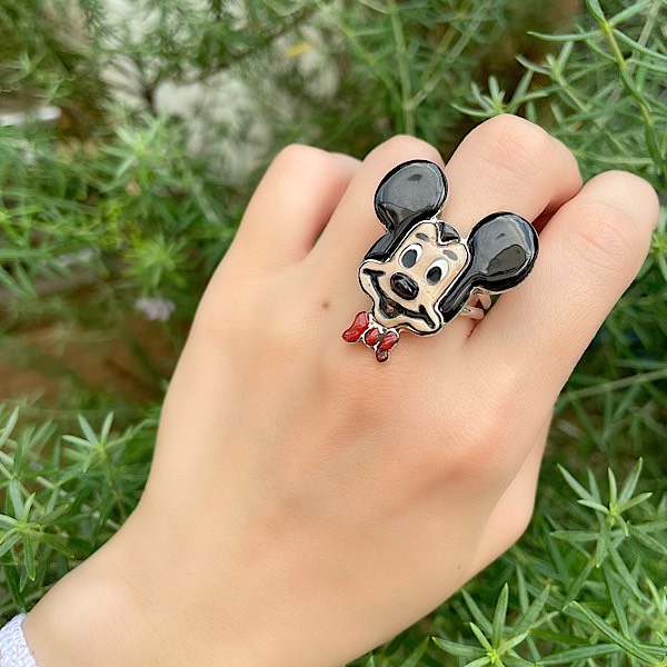 アクセサリー Andrea Lonjose Zuni Character Ring Mouse Andrea Lonjose Zuni Character Ring Mouse