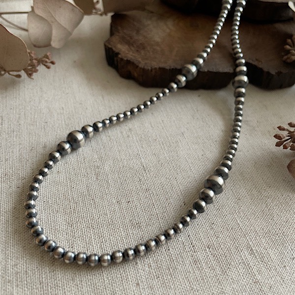 丸型150㎝ | ナバホパールネックレス,燻 | インディアンジュエリー