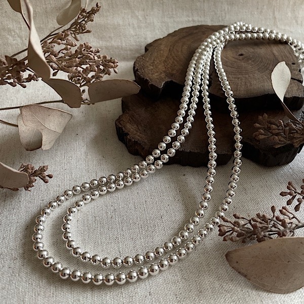 《Lucy》5㍉125㌢ シャイニー ナバホパールネックレス 丸型5㎜玉125㎝ | ナバホパールネックレス,シャイニー | インディアン