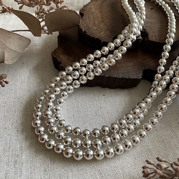 丸型6㎜玉125㎝ | ナバホパールネックレス,シャイニー | インディアン