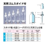 0817-22 スポイド瓶丸型　透明　天然ゴムRS-20 …20mL用 (24個入)