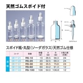 0817-01 スポイド瓶丸型　透明　天然ゴムRS-30 …30mL用 (24個入)