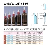 0817-06 スポイド瓶丸型　褐色　天然ゴムRS-100 …100mL用 (12個入)