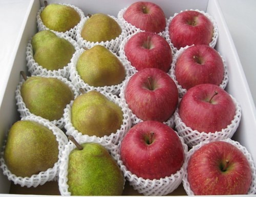 山形県産《ふじりんご＆ラ・フランス》セット 約5kg/8個＆8個