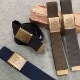 Canvas Brass Belt 4 cm