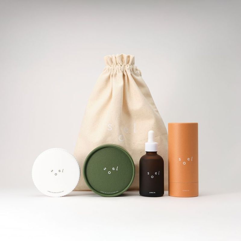 【正規販売】soel LIVING-OIL 2 YOU / ゴールデンライム 2種アソートセット（セサミオイル・生セッケン）ハジメマシテ