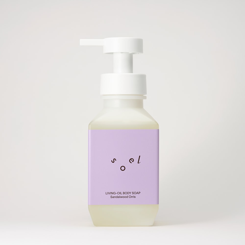soel リビングオイル　ビッグボトル　サンダルウッド　ビタミン　セット 正規販売】soel LIVING-OIL ボディソープ サンダルウッドオリス 400ml