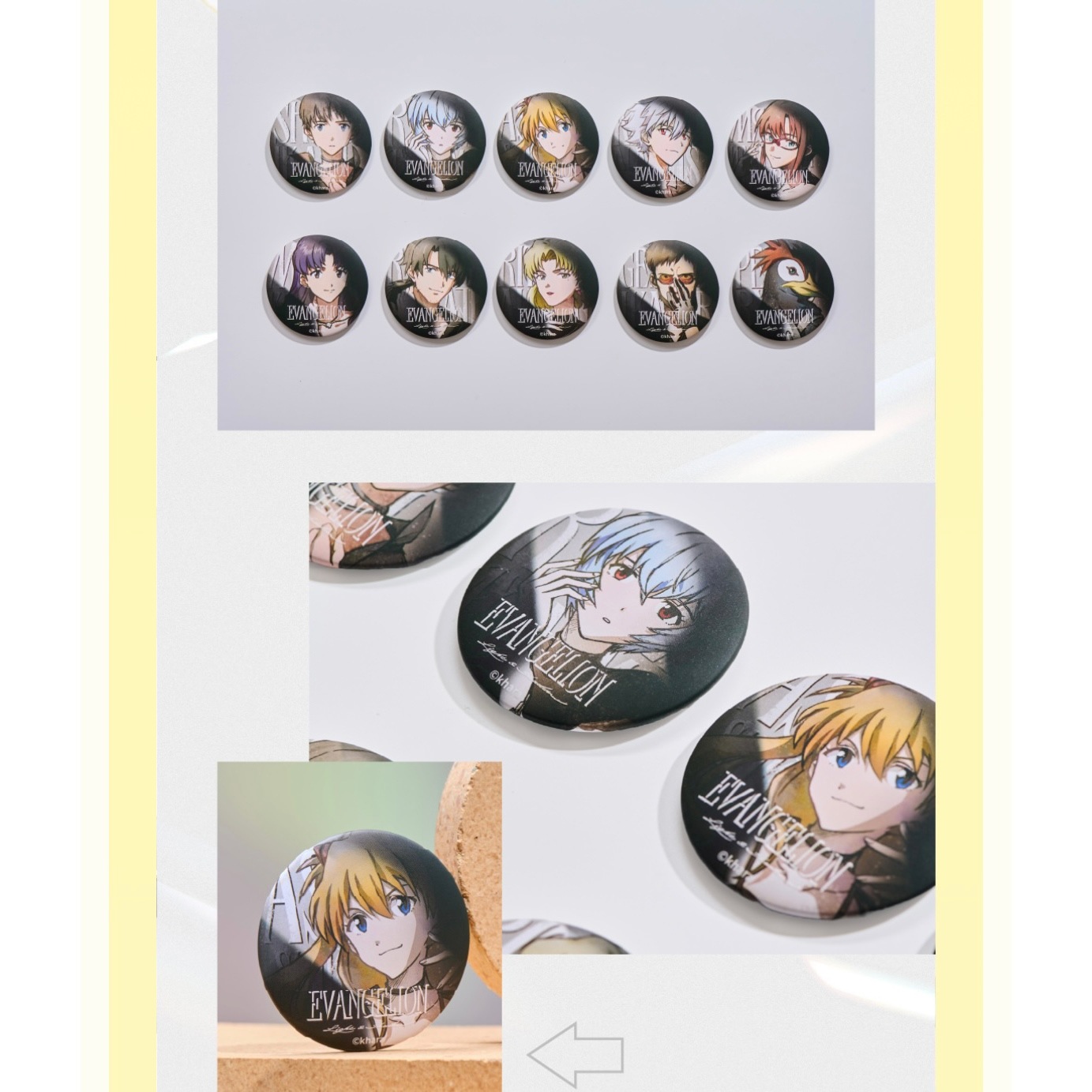 エヴァンゲリオン 中国 niko and… 缶バッジ ボックス 新世紀エヴァンゲリオン EVA エヴァ niko and ニコアンド コラボ