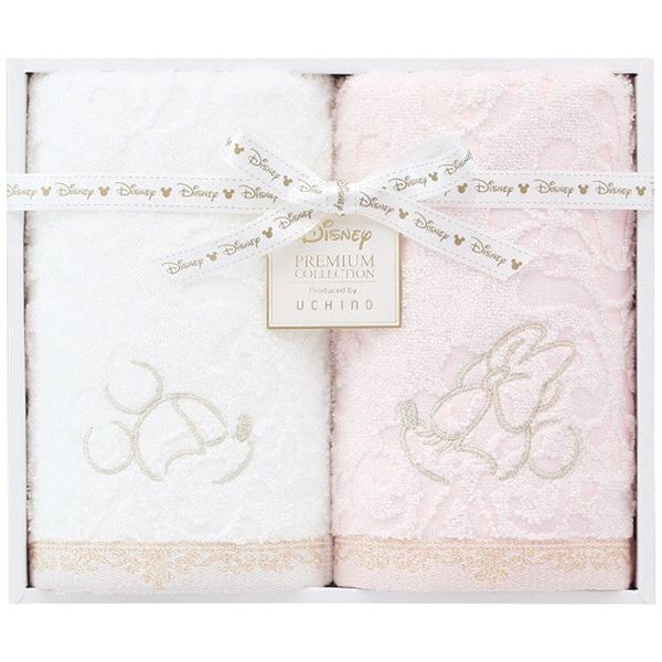 ディズニー プレミアム フェイスタオル2枚セット ピンク