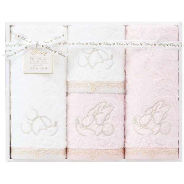ディズニー プレミアム フェイス・ウォッシュタオルセット ピンク