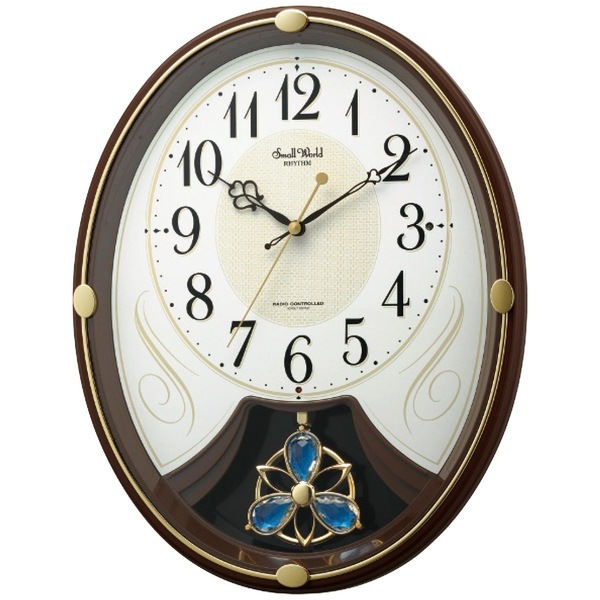 リズム 電波メロディ掛時計“スモールワールドリリィN”