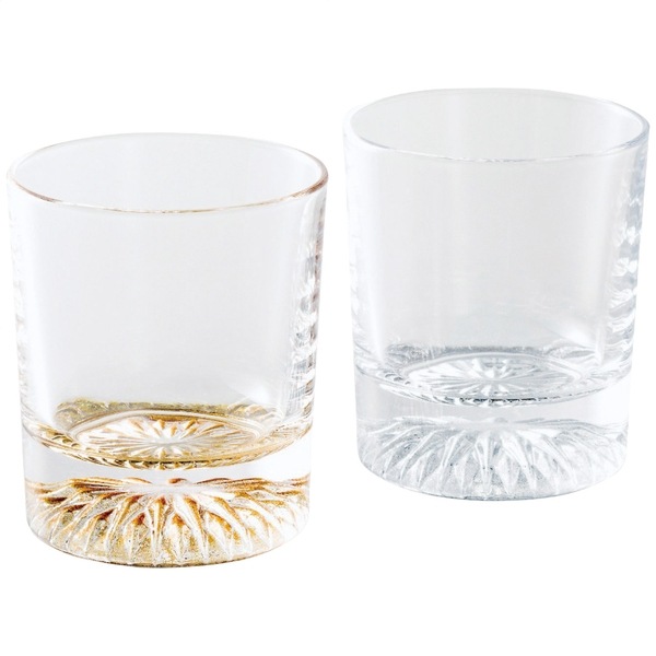 紀州塗 オールドグラスペアセット ゴールド＆シルバー