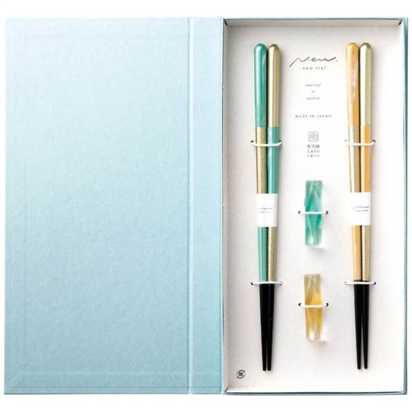 イシダ ブックケース ヴェール 箸置付ペア箸セット